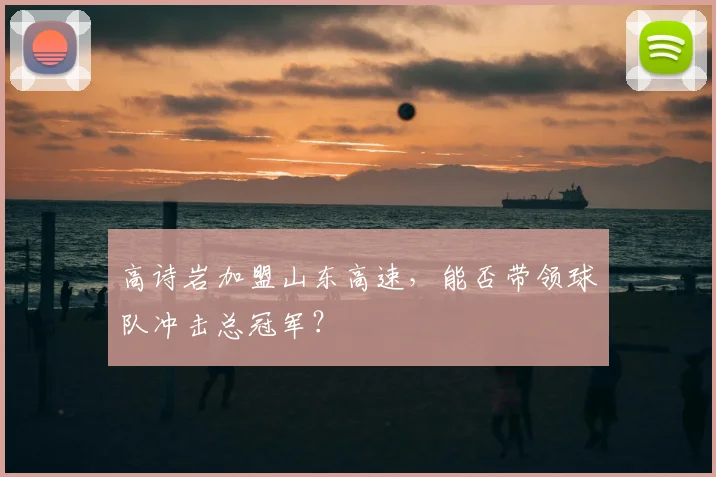 高诗岩加盟山东高速，能否带领球队冲击总冠军？